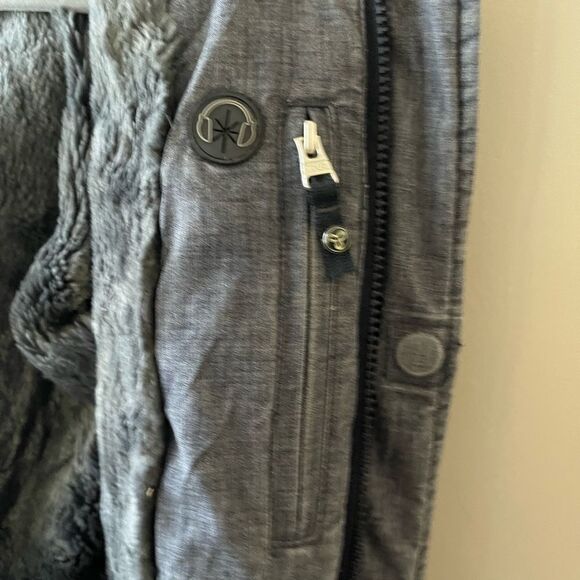 𝅺aritzia TNA blue long winter jacket coat parka XS - Picture 6 of 12